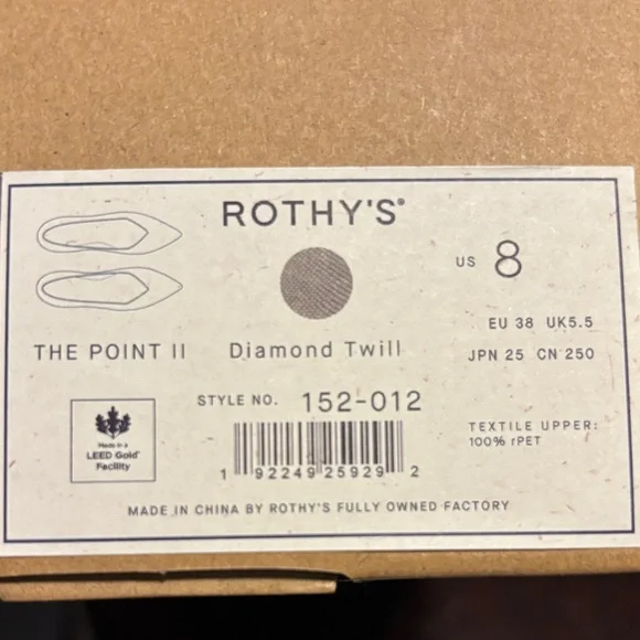 Rothy's Point II Diamond Twill - Picture 5 of 5